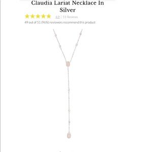 Kendra Scott Claudia lariat necklace in silver